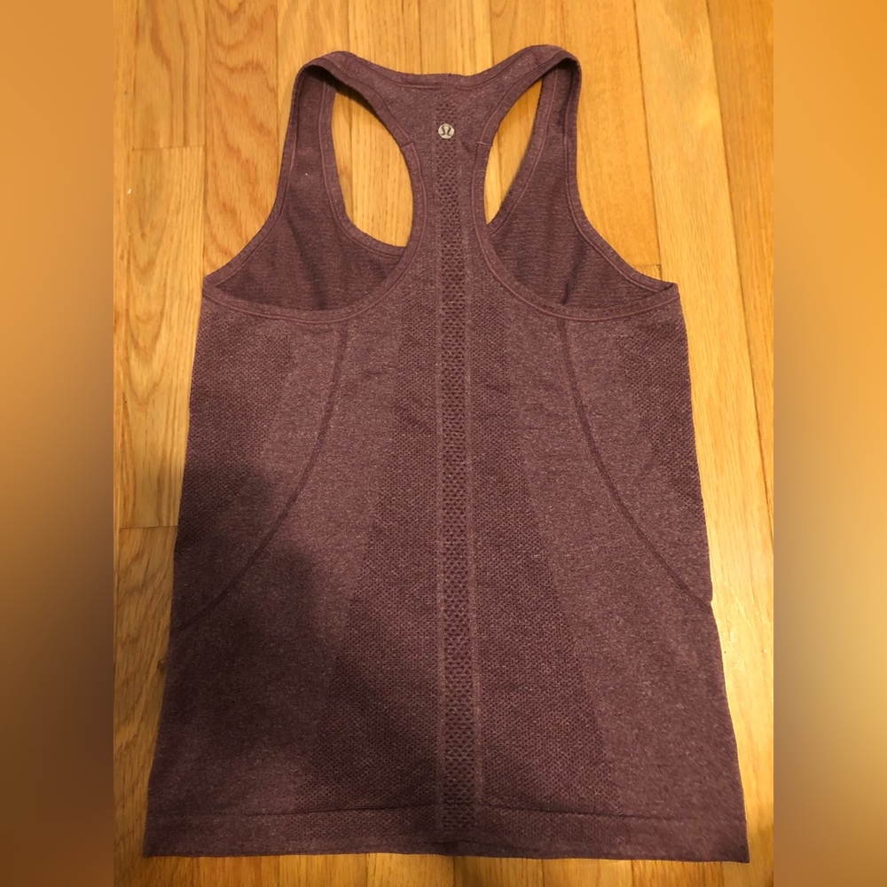Purple lululemon swiftly tank top